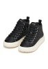GEOX LAQUINNY ΠΑΙΔΙΚΑ SNEAKERS HIGH ΑΝΑΤΟΜΙΚΑ ΜΑΥΡΑ  J56M3G0EWBCC9999